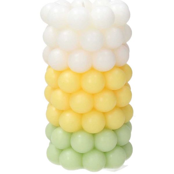 Lumânare cilindrică Green Bubble, 15 cm