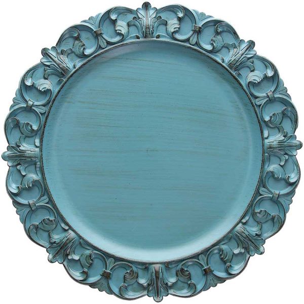 Platou decorativ/Suport farfurie Lirico Ocean, 35cm