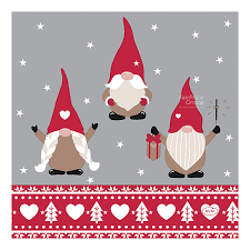 Șervețele 3-ply 33X33cm Scandinavian Gnome, 20buc