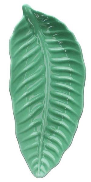Farfurie Frunza Pachy dark green, 28x12 cm